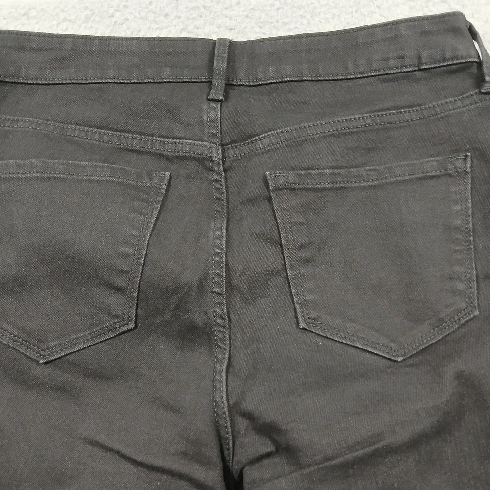 Old Navy Pop Icon Skinny High Rise Distressed Black Jeans Women's 10 EUC